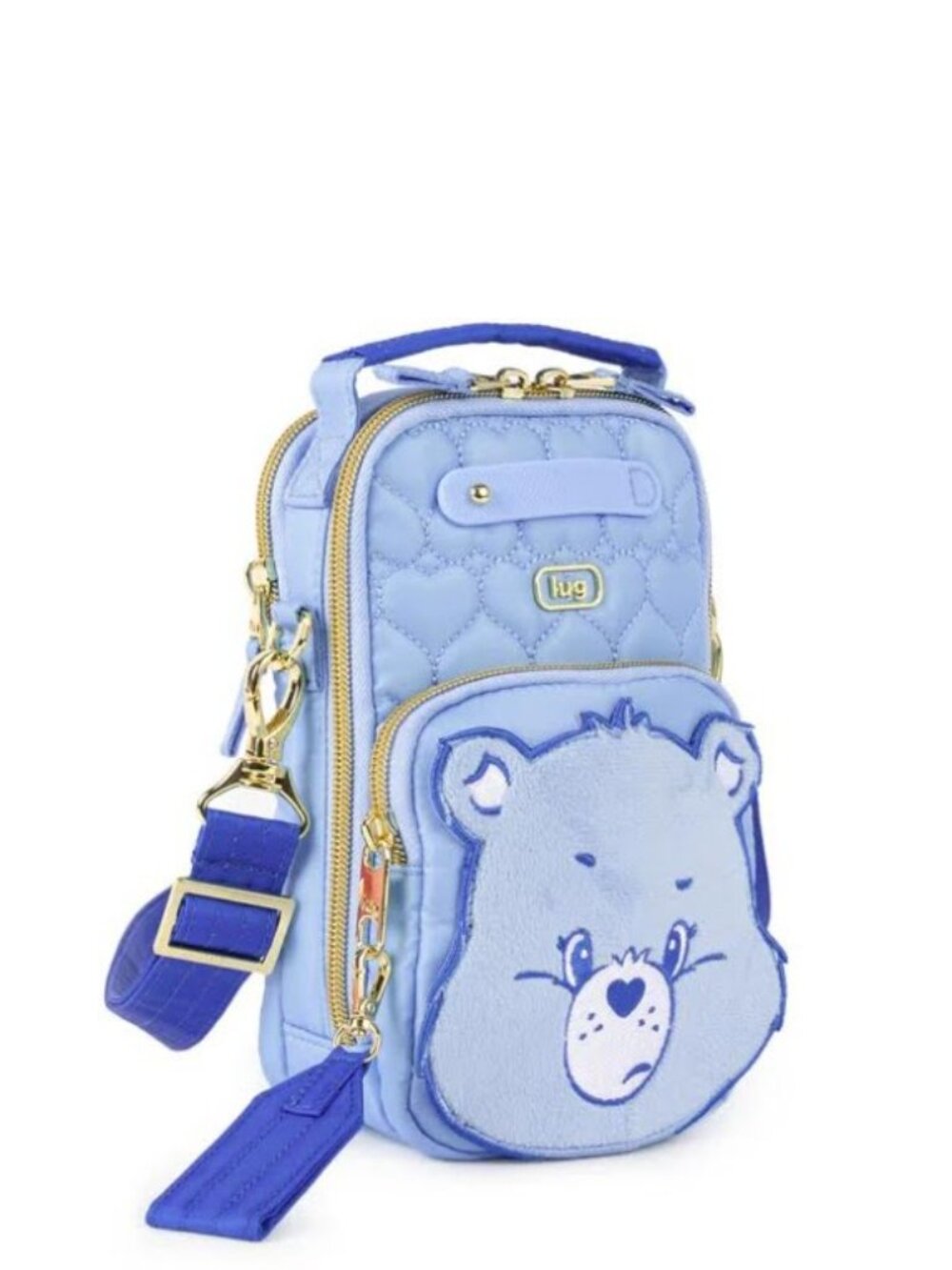 Lug Care Bears x Lug Skeeter Mini Bridge Crossbody Belt Bag Grumpy Bear Blue - Picture 2 of 12
